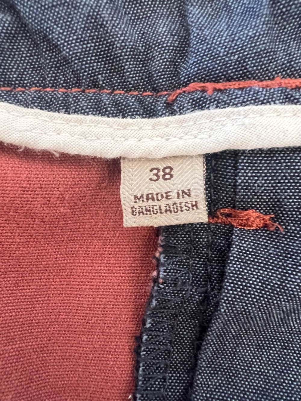 Jachs New York Chino Shorts Rust Terra Cotta Cotton Stretch Classic Fit (38) - Picture 6 of 7